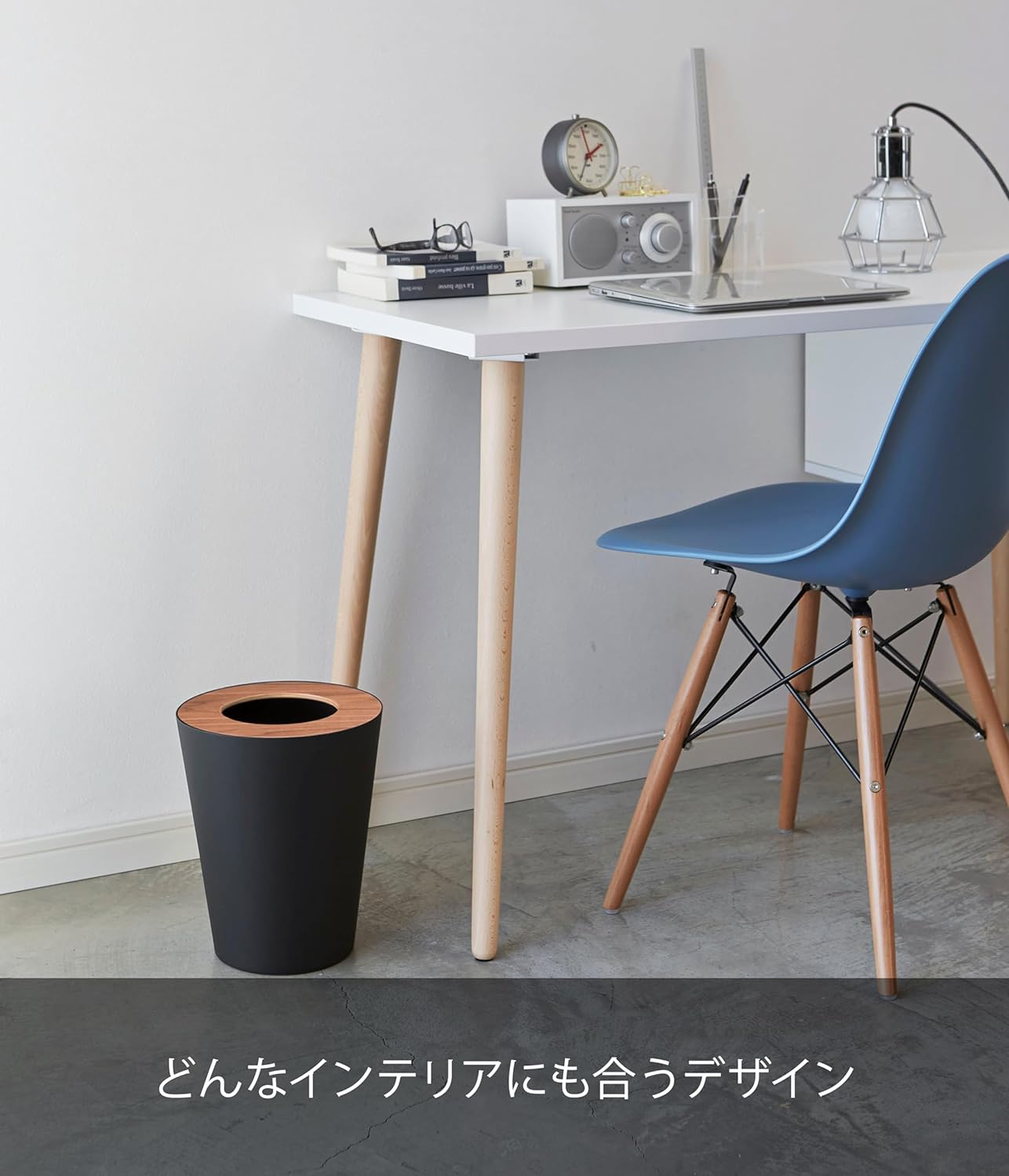 山崎実業(Yamazaki) トラッシュカン リン 丸型 ブラウン