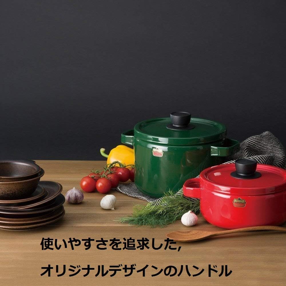 富士ホーロー Fuji Horo キャセロール ソリッド 20cm レッド SD-20W R