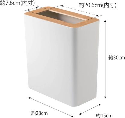 山崎実業(Yamazaki) トラッシュカン 角型 ナチュラル