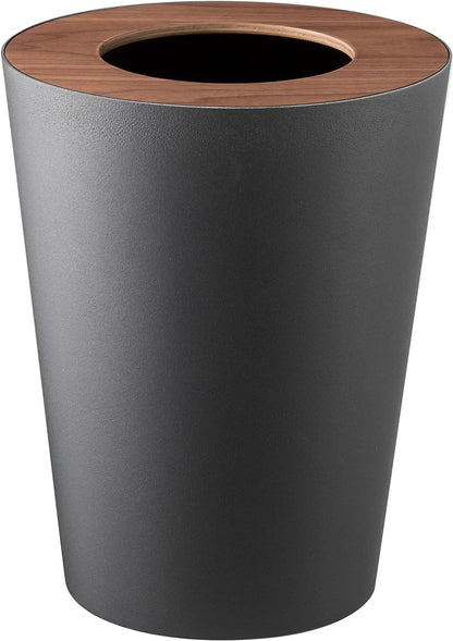 山崎実業(Yamazaki) トラッシュカン リン 丸型 ブラウン