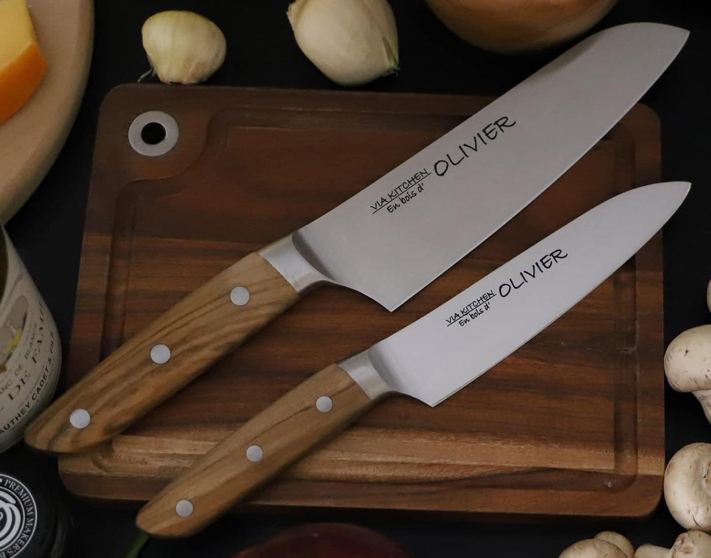 佐竹産業 三徳包丁 バイアキッチン オリーブ 日本製 16.5cm