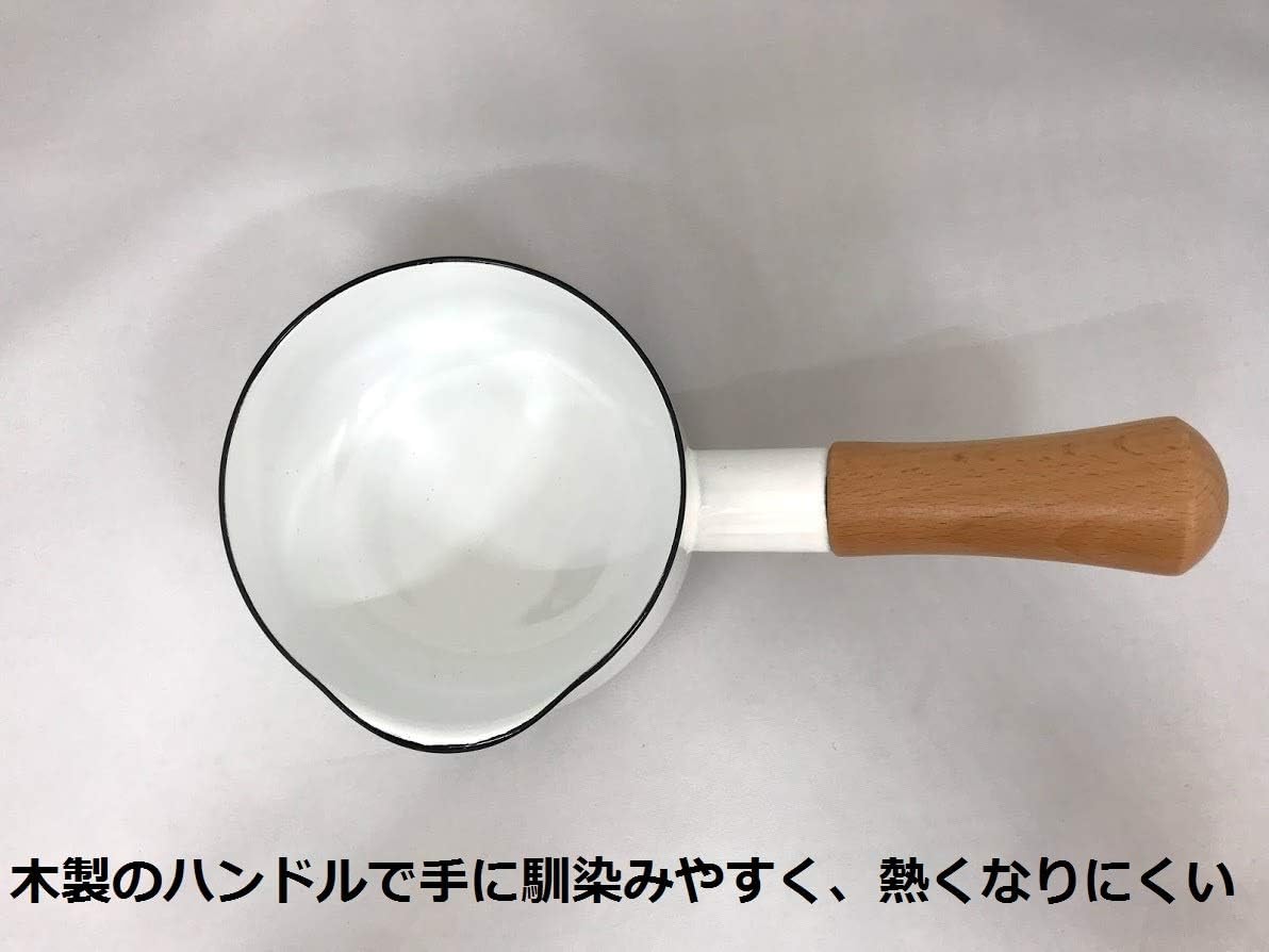富士ホーロー Fuji Horo ミルクパン スモークブルー 12cm Solid SD-12M SB