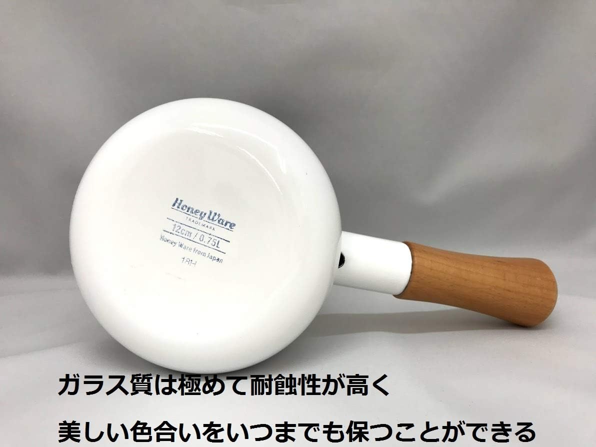 富士ホーロー Fuji Horo ミルクパン スモークブルー 12cm Solid SD-12M SB