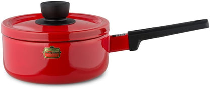 富士ホーロー Fuji Horo ソースパン レッド 18cm Solid SD-18S R