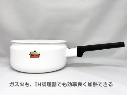 富士ホーロー Fuji Horo ソースパン レッド 18cm Solid SD-18S R