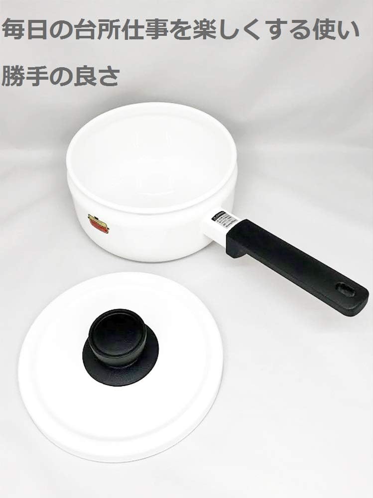 富士ホーロー Fuji Horo ソースパン レッド 18cm Solid SD-18S R