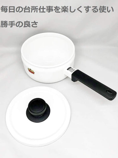 富士ホーロー Fuji Horo ソースパン レッド 18cm Solid SD-18S R