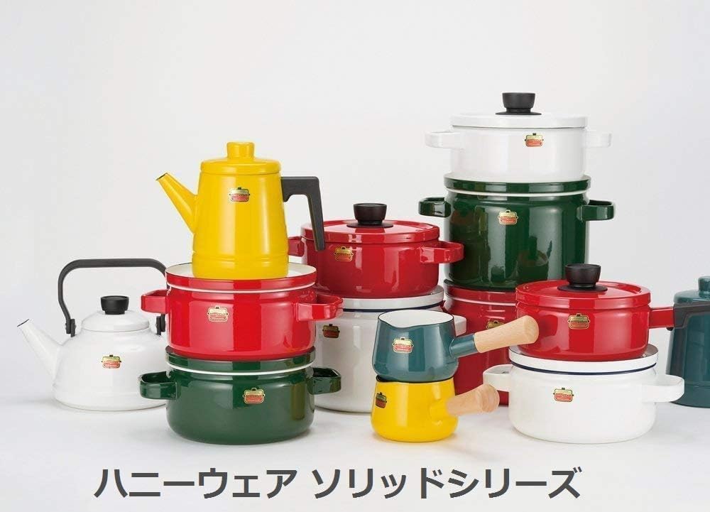 富士ホーロー Fuji Horo ソースパン レッド 18cm Solid SD-18S R